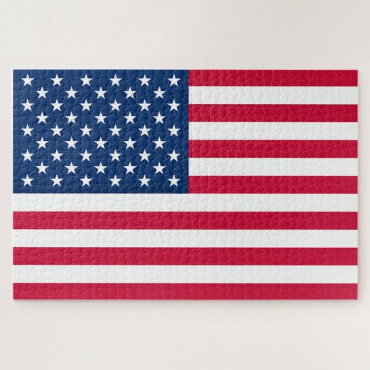 Patriottische legpuzzel van de Amerikaanse vlag (Horizontaal)