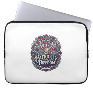 Patriottische Lente Tuin Vector Grafische T-shirt Laptop Sleeve