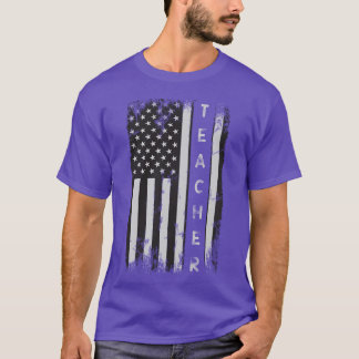 Patriottische leraar familie t-shirt