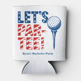 Patriottische “Let’s Par-Tee!” Golfblikkoeler Blikjeskoeler