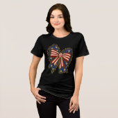 Patriottische Liberty Bow -  Americana Vibes Tri-Blend Shirt (Voorkant volledig)