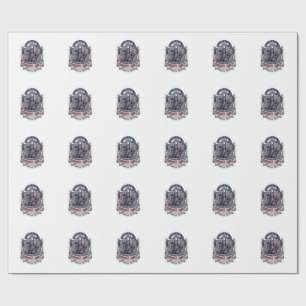 Patriottische Liberty Reaper Donkere Patriot Skele Cadeaupapier