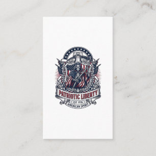 Patriottische Liberty Reaper Donkere Patriot Skele Visitekaartje