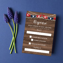 Patriottische lichten Vierde bannerrespons juli RSVP Kaartje