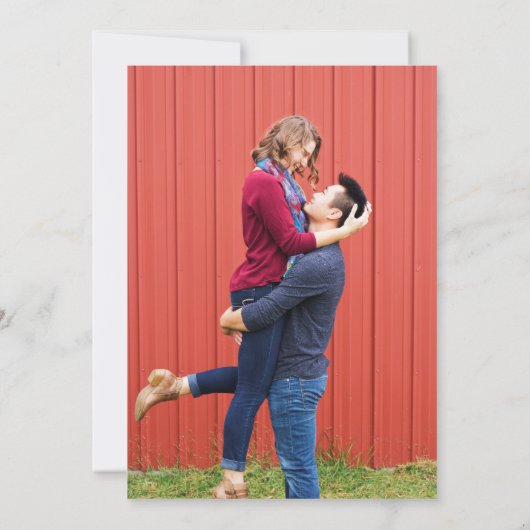 Patriottische lichten Vierde juli Foto Wedding Kaart (Achterkant)