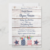 Patriottische liefde II Rustic 4 juli Vrijgezellen Kaart (Voorkant)