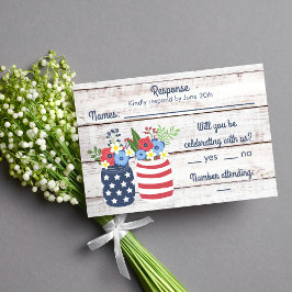 Patriottische liefde II Rustic Vierde reactie juli RSVP Kaartje