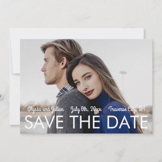 Patriottische liefde II Vierde juli Opslaan Datum Save The Date (Voorkant)