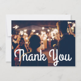 Patriottische liefde II Vierde juli Wedding Dank j Bedankkaart