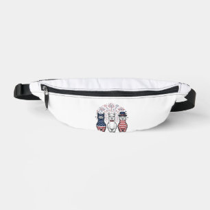 Patriottische Llama-Vuurwerk Vintage Vector T-shir Heuptasje
