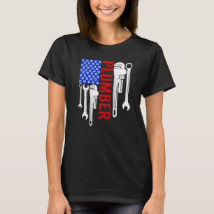 Patriottische Loodgieter Amerikaanse Vlag Loodgiet T-shirt