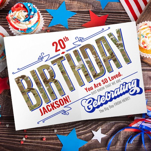 Patriottische Luchtmacht Custom Military Happy Bir Kaart