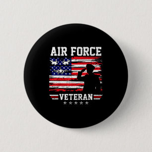 Patriottische luchtmacht veteraan USAF vlag Amerik Ronde Button 5,7 Cm