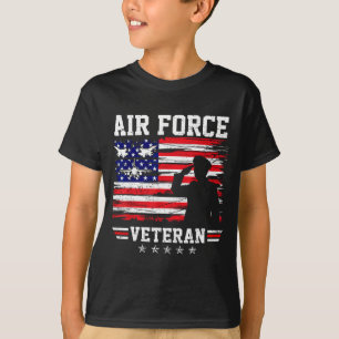 Patriottische luchtmacht veteraan USAF vlag Amerik T-shirt