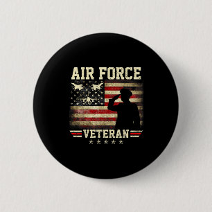 Patriottische luchtmacht veteraan USAF vlag VS Ame Ronde Button 5,7 Cm