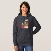 Patriottische Luiaard Vintage Gravure Shirt Ontwer (Voorkant volledig)