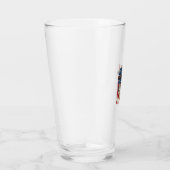 Patriottische Luiaard Vintage Gravure Shirt Ontwer Glas (Rechts)