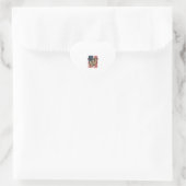 Patriottische Luiaard Vintage Gravure Shirt Ontwer Hart Sticker (Tas)