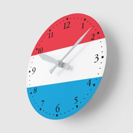 Patriottische Luxemburgse vlag Ronde Klok (Hoek)