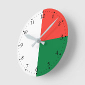 Patriottische Madagaskar-vlag Ronde Klok (Hoek)