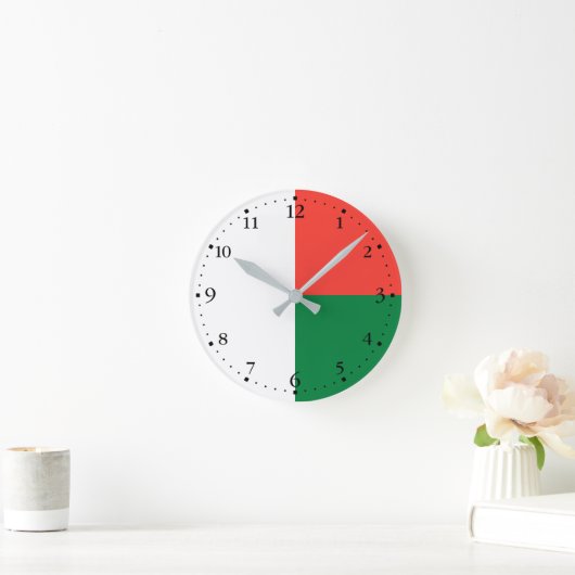 Patriottische Madagaskar-vlag Ronde Klok (Huis)