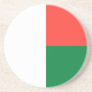 Patriottische Madagaskar-vlag Zandsteen Onderzetter