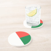 Patriottische Madagaskar-vlag Zandsteen Onderzetter (Zijkant)