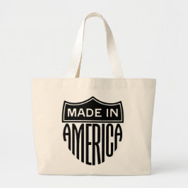 Patriottische Made In America boodschappentas Grote Tote Bag