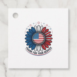 Patriottische Madeliefje Bedankt Voor Je Dienst Ov Bedankjes Labels