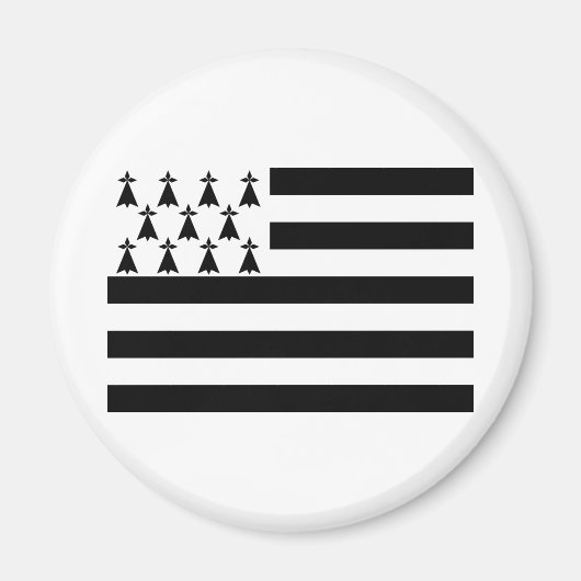 Patriottische magneet met vlag van Bretagne (Voorkant)