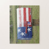 Patriottische Mailbox Jigzaag Puzzle Legpuzzel (Verticaal)