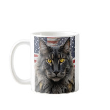 Patriottische Maine Coon Cat