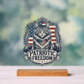 Patriottische Maine Coon Kat Acryl Bord (Neutraal)