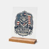 Patriottische Maine Coon Kat Acryl Bord (Hoek)