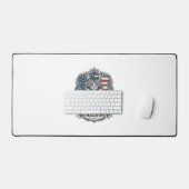 Patriottische Maine Coon Kat Bureaumat (Keyboard & Muis)