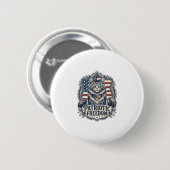 Patriottische Maine Coon Kat Ronde Button 5,7 Cm (Voorkant /achterkant)