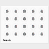 Patriottische Maine Coon Kat Ronde Sticker (Vel)