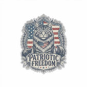 Patriottische Maine Coon Kat Sticker (Voorkant)
