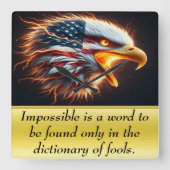 Patriottische Majesteit Vierkante Klok (Voorkant)