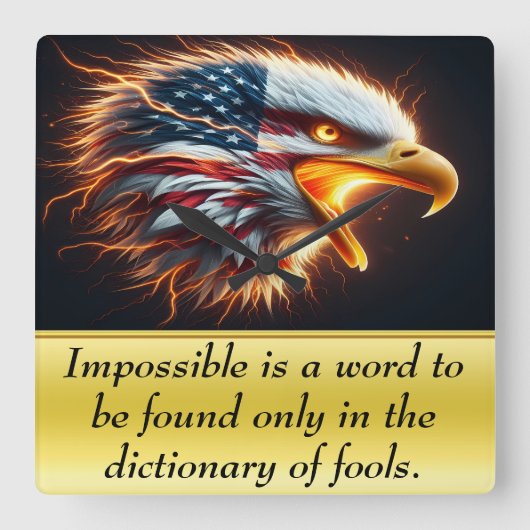 Patriottische Majesteit Vierkante Klok (Voorkant)