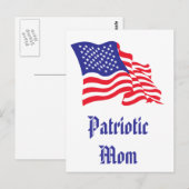 Patriottische mam/Moederdag Briefkaart (Voorkant / Achterkant)