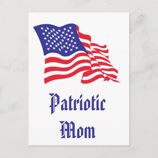 Patriottische mam/Moederdag Briefkaart (Voorkant)