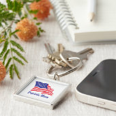 Patriottische mam/Moederdag Sleutelhanger (Zijkant)