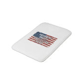 Patriottische man papa beschermer held vlag shirt badmat (Gekanteld)
