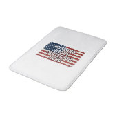 Patriottische man papa beschermer held vlag shirt  badmat (Gekanteld)