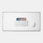 Patriottische man papa beschermer held vlag shirt bureaumat (Keyboard & Muis)