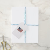 Patriottische man papa beschermer held vlag shirt cadeaulabel (Met Touw)