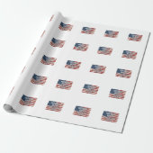 Patriottische man papa beschermer held vlag shirt cadeaupapier (Uitgerold)