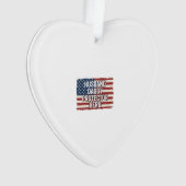 Patriottische man papa beschermer held vlag shirt ornament (voorkant)