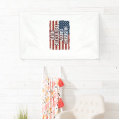 Patriottische man papa beschermer held vlag shirt spandoek (Insitu)